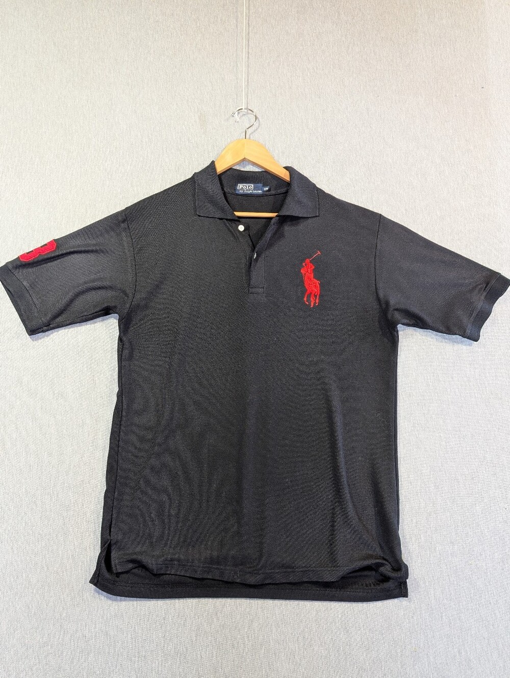 Polo By Ralph Lauren Polo Shirt Men's XXXL Black Big Red Pony